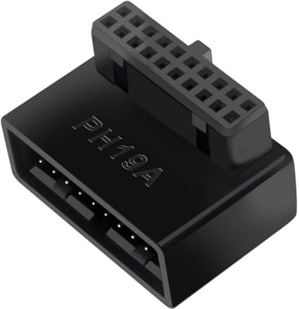 Adaptateur USB 3.0 coudé droit | Adaptateur USB d'extension de connecteur de câble | Connecteur USB 3.0 pour panneau, haute vitesse 19 broches/20 broches, en-tête interne de carte mère USB