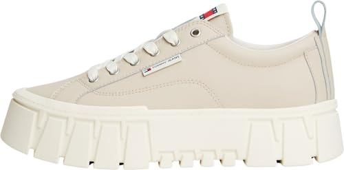 Tommy Jeans Women's Tjw Vulc Flatform Leather En0en03008 Low Top