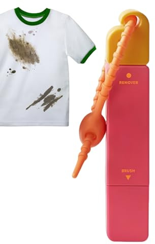 Fleckenentferner-Stick, Reise-Fleckenentferner für Kleidung, doppelseitiger Fleckenreiniger, tragbares Reinigungswerkzeug für Camping, Strand, Picknick, Urlaub, Outdoor, Lebensmittel, Fett, Öl, BBQ