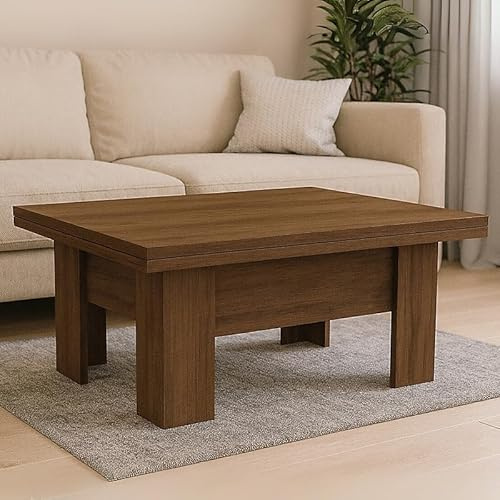 Agritrade AK Modern Coffee Table ERYK Extendable 100 to 200 cm ABS Veneer - Lefkas Oak