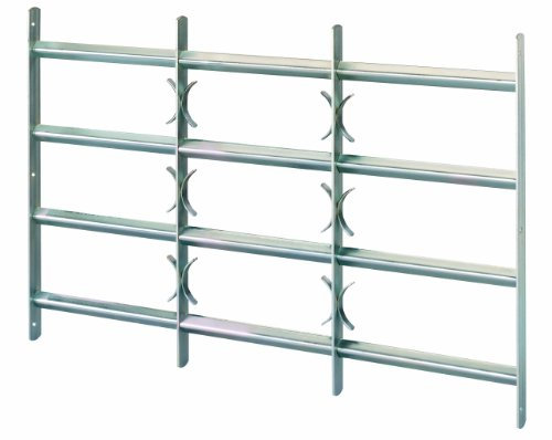 Alberts 553647 Fenstergitter Amsterdam | ausziehbar | galvanisch blau verzinkt | 600 x 500-650 mm