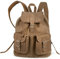 Hamosons â€“ Mittel-GroÃŸer Lederrucksack/Cityrucksack GröÃŸe M aus Büffel-Leder, Beige-Braun, Modell 559