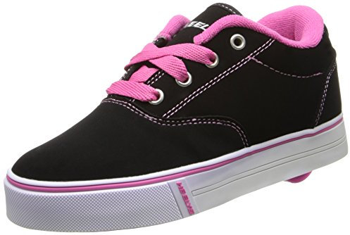 Heelys Launch 2.0 Scarpe con Rotelle - 21,5, Nubuck nero/rosa