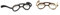Melody Jane Puppenhaus Miniatur Zubehör 2 Paar Brille Schwarz Gold Lesebrille