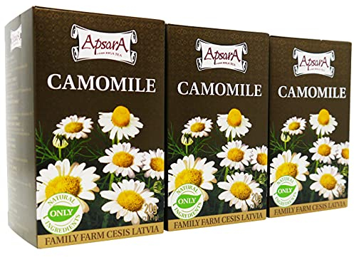 Apsara Kamillentee – 3er Set (60 Teebeutel) – Kräutertee aus echten Kamillenblüten, aromatisch & beruhigend – Hochwertiger Premium Tee aus nachhaltigem Anbau