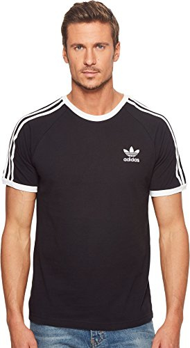 adidas Originals Men's Adicolor 3-Stripes Tee, Black, Large
