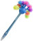 Tinc Neuheit Leuchtstift, Partytütenfüller für Kinder, LED-Stiftlicht mit Wackelkopf, Kugelschreiber mit blauer Tinte, funktional und lustig für Kinder und Erwachsene, Blau