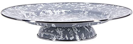Emailleware Tortenplatte, 39,4 cm 12.5D Grau Swirl