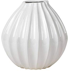 Broste Copenhagen 14445215 Vase, Keramik, Weiß, 30cm