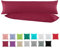 Doppelpack Baumwolle Renforcé Kissenbezug, Kissenbezüge, Kissenhüllen für Seitenschläferkissen 40x145 cm in 13 modernen Farben Bordeaux