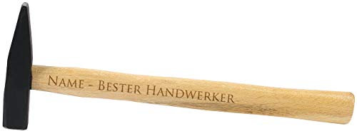 Herz & Heim® Hammer mit Gravur ihres gewünschten Namens und Motiv Auswahl Bester Handwerker