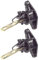 APUK 2x Two 2 way Electric Fence Tape Gate Handle Plate & Pinlock Insulator Connector