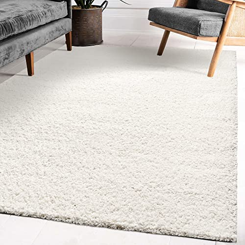 Impression Wohnzimmerteppich - Hochwertiger Öko-Tex zertifizierter Flächenteppich - Solid Color Teppich Creme - Größe 160x230