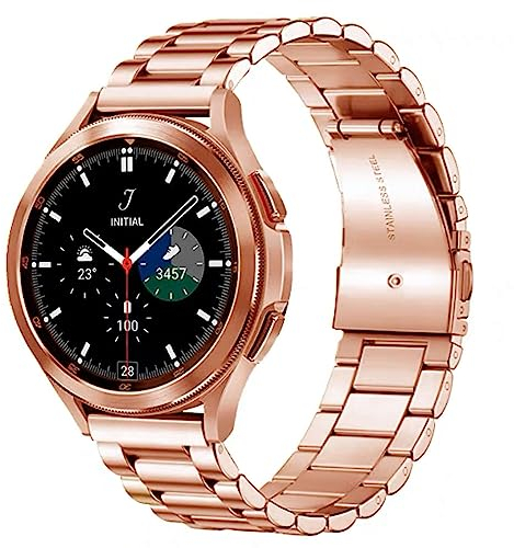 FOUUA Edelstahlarmband für Uhr 18mm 20mm 22mm 24mm Armband Metall Uhrenarmbänder mit Schnellverschluss geeignet für Herren Damen Compatible with Samsung Galaxy Watch/Frontier/Classic Smartwatch
