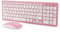 cigemay Ensemble de Clavier de Souris sans Fil, Combinaison de Clavier et de Souris Ultra-Mince Simple et élégante, Jeu de Bureau pour Ordinateur Portable PC Portable Micro récepteur 3 Vitesses(Rose)