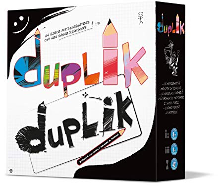 Asmodee Duplik Big Box Zeichenspiel für Kinder ab 8 Jahren, lustiges Brettspiel und familiäre Atmosphäre für diejenigen, die Nicht zeichnen können, 3 bis 10 Spieler, 45 Minuten, italienische Version