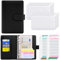 KONVINIT Budget Planner Deutsch Budget Binder A6,Budgetplaner Geldumschläge Umschlagmethode Sparen,Sparbuch mit Folien,Geld Organizer mit Budgetbogen,Etiketten,schwarz