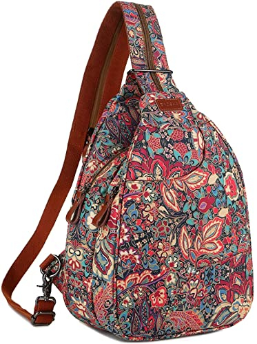 Baosha Damen Sling Rucksack Tasche Leichter Crossbody Brusttasche Schultertasche Reise Wandern Daypack für Frauen XB-17 (HS)