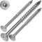 SCREW REBEL Spanplattenschraube Edelstahl A2, 4 x 30 mm - 500 Stück, TX20, Teilgewinde, Cut-Spitze, Holzschraube mit Senkkopf