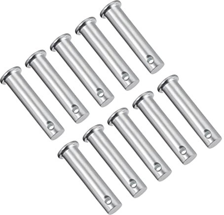 PATIKIL 10mmx45mm Singolo Foro Clip Perni, 10pz Piatto Testa Zinco Acciaio