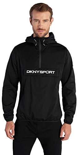 DKNY Mens Downwind 1/4 Zip Jacket - Black - L