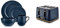 Tower T867002MNB Empire 16 Piece Dinnerware Set, Stoneware, Midnight Blue and Brass & T20061MNB Empire 4-Slice Toaster with Defrost/Stop, Removable Crumb Tray, 1600W, Midnight Blue with Brass Accents