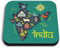 1x Square MDF Magnet 5cm - India Travel Map Flag Indian Asia Holiday - Fridge Locker Office Whiteboard Toolbox #58776