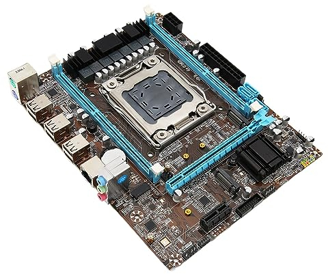 Sxhlseller Micro-ATX-Motherboard für Server-Gaming-Desktop, DDR3 X79 LGA2011 V1 V2, PCIe 3.0, NVME/M.2, 1000 Mbit/s LAN