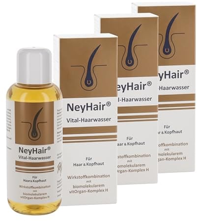 NeyHair Vital-Haarwasser - die Vital-Kur für Haare und Kopfhaut, gesunde Kopfhaut, kräftiger Haarwuchs, mehr Haardichte, enthält den vitOrgan- Komplex H, der die Haarwurzel vitalisiert, 3x 200ml