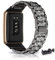 AireWiki Armband Kompatibel mit Oppo Watch Free Armband Edelstahl Für Damen Herren Elegant Glänzend Metall Uhrenarmband Für Oppo Watch Free (Schwarz)