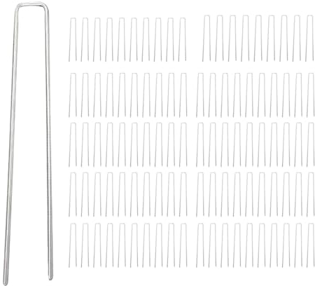 Kapaunn Gartendichtung,Gartensicherungsstifte,U-förmige Nageldichtung zur Sicherung des Rasens - U-Nageldichtung, grasdichte Stoffdichtung für Trampoline, Drahtgeflecht, Gartenzäune