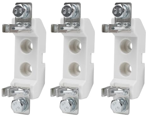 DEWIN NH Sicherungshalter, 3 Stück Sicherungssockel Keramik Einpoliger Sicherungshalter für NH NT00 Sicherung 160A 660V