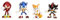 Jada SONIC THE HEDGEHOG 2.5 4-Pack Wave 1 Die-cast Figures, playset, gift pack. Display,collect and play toys for Kids and Adults