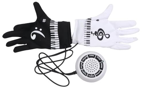 SHOWERORO Elektronische Piano-Handschuhe Mit Musikfunktion Instrumentenklänge Hintergrundrhythmen Clip-Design Für Erwachsene Musikhand-Performance Für Anfänger Und Outdoor-Partys