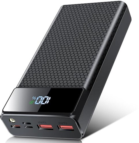 Power Bank da 56800 mAh 65 W, batteria USB-C, caricabatterie portatile ricarica rapida con display LCD 4 uscite e 2 ingressi PowerBank portatile compatibile con iPhone/tablet