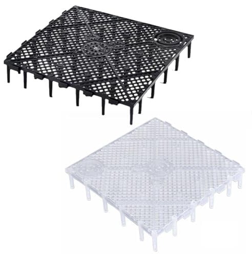 Filter Plate for Aquariums, Aquarium Divider, Aquarium Bottom Filter Plate, Fish Tank Divider, Plastic Grid Plate, Filter Plate Board, Fish Tank Divider, for Aquarium Bottom Box, Pack of 2, White,