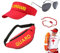 Sandlot Rettungsschwimmer-Kostüm, verstellbares Rettungsschwimmer-Outfit, Baywatch-Kostüm, Rettungsschwimmer-Kostüm mit Zubehör, Sonnenblende, Rettungsschwimmer-Outfit, Gürteltasche, Rettungsschwimmer