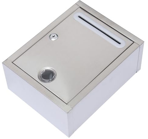 CANIGHT Briefkasten Aus Edelstahl Klein Retro Design Für Unternehmen Montage Eingang Postfach