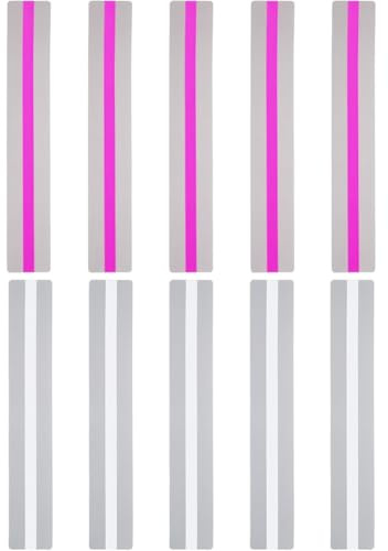 WJRQD 10 Stücke Geführte Lesestreifen Markierungsstreifen, Guided Reading Strips Farbige Leselineale für Legasthenie, Lesehilfe Kinder Lesezeichen für Dyslexie ADHS (Rosa, Transparent)