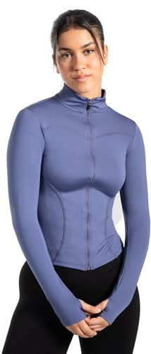 SMILODOX Trainingsjacke Damen Indira, Shaped Fit Fleecejacke, Windbreaker Activwear Laufjacke, atmungsaktiv mit Daumenlöchern Sportjacke, Sweatjacke, Ideal für Fitness, Gym, Yoga & Alltag