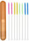 Goupillon de Nettoyage pour Paille, Brosse Fine et Longue Nettoyage, Brosse Paille, Nettoyeur de Tube de Paille, Acier Inoxydable, Nylon, 20 cm (B)