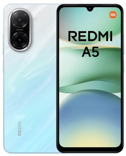 Xiaomi Redmi A5 Smartphone – 4GB+128GB, 6.52 HD+ Display, 5000mAh Battery, Android 13 Go Edition, Dual SIM – Blue