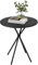 Outsunny Table de Jardin Ronde Ø 60 cm, Table de terrasse Cadre en Acier, Charge de 50 kg, pour intérieur et extérieur, pour Balcon, Porche, Noir