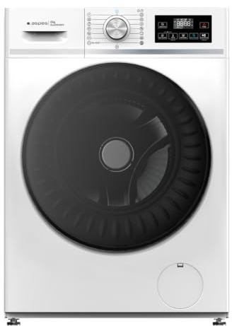 Aspes Lavadora 6 Kg Carga Frontal, Blanca, AL6205AIDV. Motor Inverter, Display Digital, Puerta Negra, Clase de Eficiencia Energética A, Tambor Waterdrop, 14 Programas, Sistema Eco-Logic