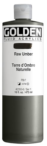 Golden : Fluid Acrylic Paint : 473ml (16oz) : Raw Umber