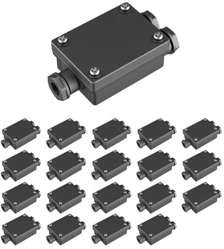 ledscom.de 20x 2-fach Kabelverbinder für außen, IP68, Muffe für 6-8mm Kabel-Durchmesser
