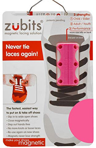 zubits® - Magnetische Schuhbinder/Magnetverschlüsse für Schuhe - Größe #1 Kinder und Senioren in pink