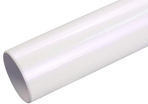 Neoxxim 14€/m2 Premium - Autofolie – Pearl Weiss Glänzend pink 200 x 150 cm - blasenfrei Farb Schimmer Lackfolie