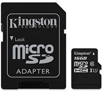 Carte Memoire Kingstone 16 GO Classe 10 UHS 1 + Adaptateur pour GoPro Hero 3 White Edition