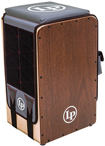 Latin Percussion, Cajón pour Siège, Selle avec assise rembourée et poches latérales, Noir, LP-CJS